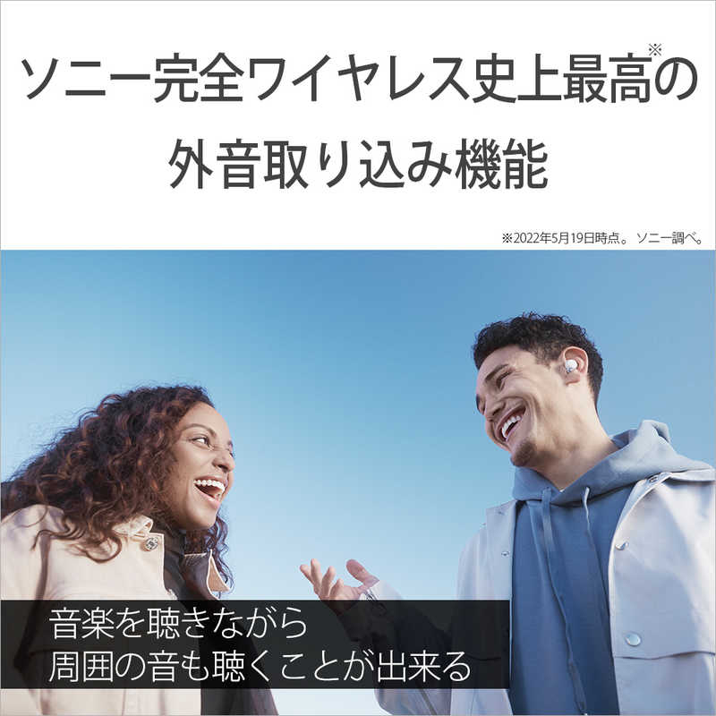 ソニー　SONY ソニー　SONY フルワイヤレスイヤホン [ NiziU CM 出演 ] ノイズキャンセリング対応 リモコン･マイク対応 LinkBuds S ホワイト WF-LS900N WC WF-LS900N WC