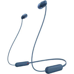 ソニー SONY ブルートゥースイヤホン ブルー [リモコン・マイク対応/防滴＆ネックバンド/Bluetooth] WIC100LZ