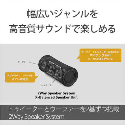 ソニー SONY ブルートゥーススピーカー ブラック (防水 /Bluetooth対応