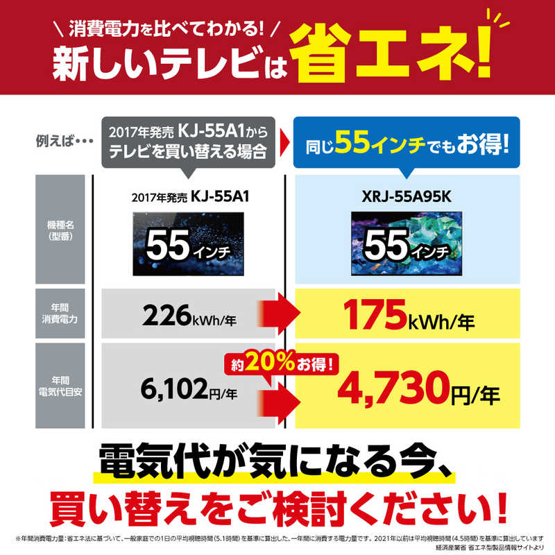 ソニー　SONY ソニー　SONY 有機ELテレビ BRAVIA ( ブラビア ) A95Kシリーズ [ 55V型 / 4K対応 / BS・CS 4Kチューナー内蔵 / YouTube 対応 ] XRJ-55A95K XRJ-55A95K