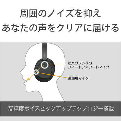 ソニー SONY ブルートゥースヘッドホン ブラック［リモコン・マイク