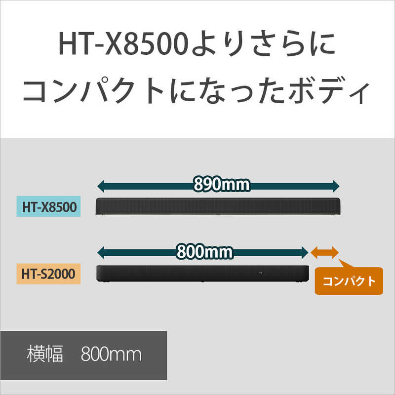 ソニー　SONY ソニー　SONY サウンドバー ［3.1ch /Bluetooth対応 /DolbyAtmos対応］ HT-S2000 HT-S2000