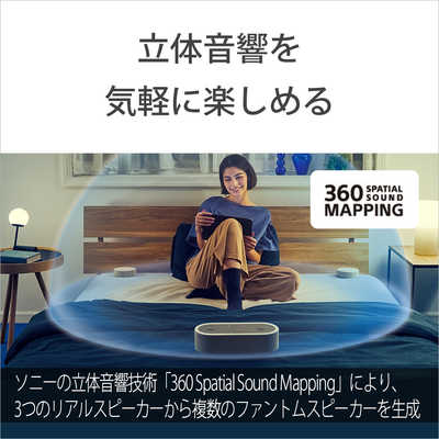 ソニー SONY ソニー 完全ワイヤレス Bluetoothスピーカー グレー