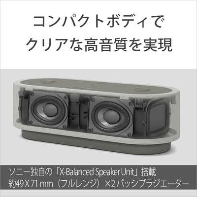 ソニー SONY ソニー 完全ワイヤレス Bluetoothスピーカー グレー