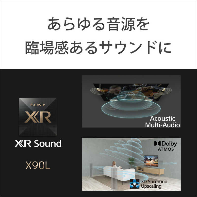 ソニー　SONY ソニー　SONY BRAVIA ブラビア 4K液晶テレビ X90Lシリーズ 55V型 4Kチューナー内蔵 YouTube対応 XRJ-55X90L XRJ-55X90L