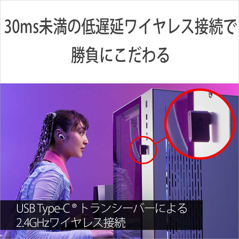 ソニー　SONY ソニー　SONY ゲーミングヘッドセット INZONE Buds ホワイト [ワイヤレス (Bluetooth＋USB-C) / 両耳 / イヤホンタイプ] WF-G700N/WZ WF-G700N/WZ