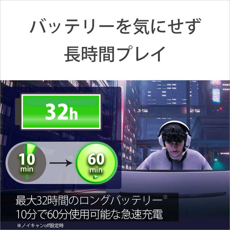 ソニー　SONY ソニー　SONY ゲーミングヘッドセット INZONE H9 ブラック [ワイヤレス (Bluetooth＋USB) / 両耳 / ヘッドバンドタイプ] WH-G900NBZ WH-G900NBZ