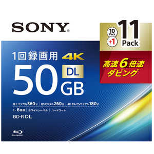 ソニー　SONY 録画用BD-R ホワイト ［11枚 /50GB /インクジェットプリンター対応］ 11BNR2VMPS6