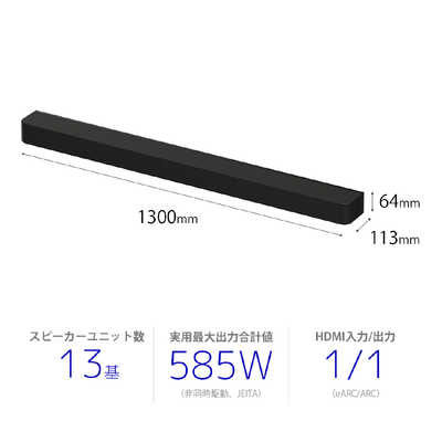 ソニー SONY サウンドバー ［ハイレゾ対応 /DolbyAtmos対応 /Wi-Fi対応