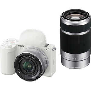 ソニー　SONY ミラーレス一眼カメラ VLOGCAM ZV-E10 II ダブルズームレンズキット ZV-E10M2X W ホワイト