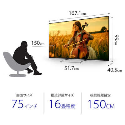 ソニー SONY Mini LED液晶テレビ BRAVIA 5 ブラビア5 XR50 75V型 4K