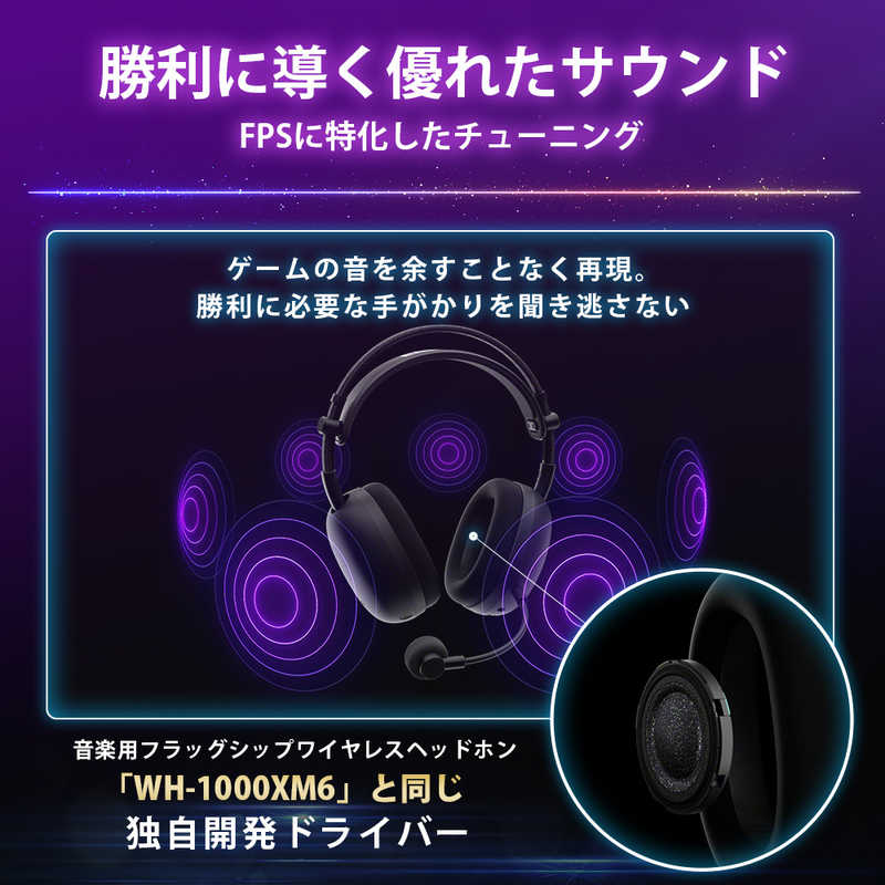 ソニー　SONY ソニー　SONY ゲーミングヘッドセット INZONE H9 II ブラック [ワイヤレス (Bluetooth＋USB-C)＋有線 / 両耳 / ヘッドバンドタイプ] WH-G910N BZ WH-G910N BZ