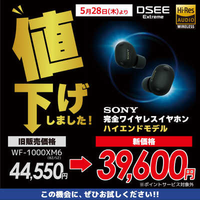 ソニー SONY 完全ワイヤレスイヤホン WF-1000XM6 ブラック［ ノイズ