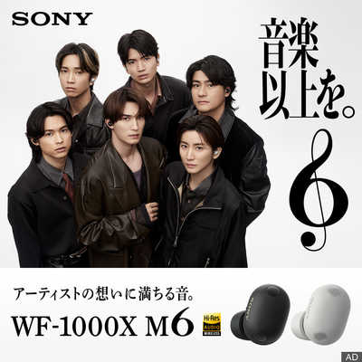 ソニー SONY 完全ワイヤレスイヤホン WF-1000XM6 ブラック［ ノイズ