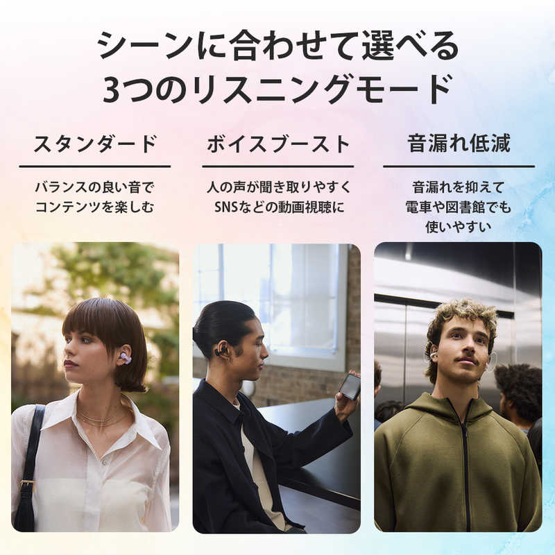 ソニー　SONY ソニー　SONY 完全ワイヤレスイヤホン LinkBuds Clip ［ イヤーカフ型 ( オープンイヤー型 ) ］ ブラック WF-LC900 BZ WF-LC900 BZ