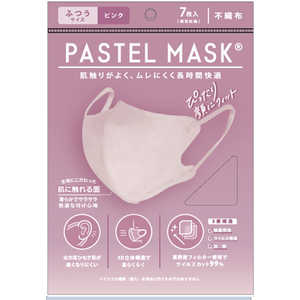 クロスプラス PASTEL MASK(パステルマスク)不織布タイプ ふつうサイズ｢ピンク｣7枚 