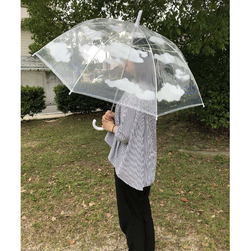 ファッション通販】 スパイス 雨の日が待ち遠しくなるデザインに優れた HAPPY CLEAR UMBRELLA クラウド HHLG5040  tronadores.com