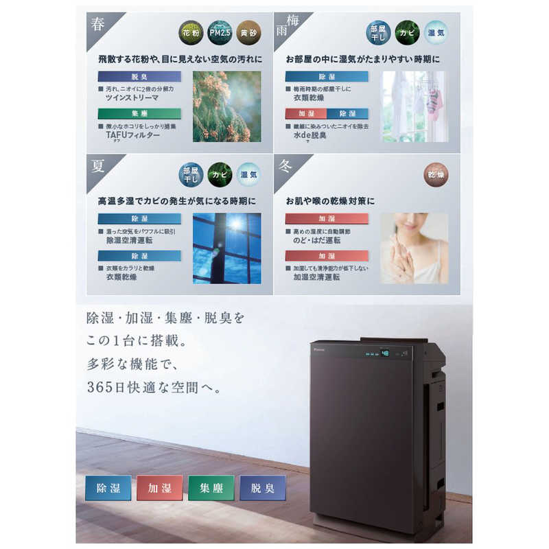 ダイキン DAIKIN 【アウトレット】除加湿空気清浄機 ストリーマ空気 