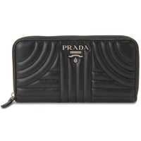 プラダ プラダ PRADA ラウンドファスナー 長財布 ブラック レディース