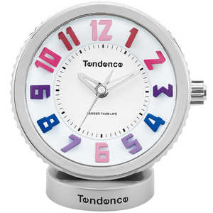 ＜コジマ＞ テンデンス 置き時計 (TABLE CLOCK) 白 TP429916