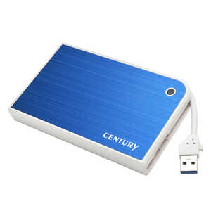 センチュリー USB3.0対応 SATA2.5HDD/SSD用HDDケース MOBILE BOX CMB25U3BL6G (ブルー & ホワイト)
