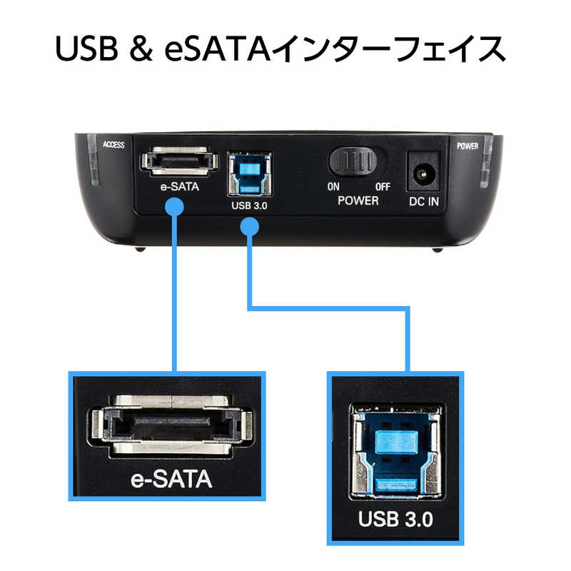 センチュリー センチュリー USB3.0&eSATA対応 SATA3.5HDDケース 1分BOX USB3.0 & eSATA SATA6G COM35EU3B6G COM35EU3B6G