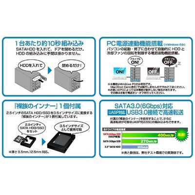 りんご　裸族のカプセルホテル　ver.2 CRCH35U3IS2 販売終了】 裸族のカプセルホテル Ver.2 (CRCH35U3IS2) ハードディスク