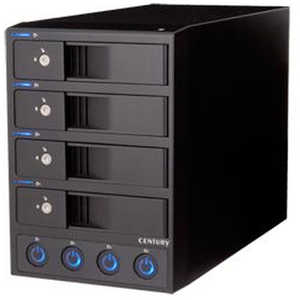 センチュリー HDDケース 3.5インチ 4台[USB3.0/SATA･Mac/Win] 裸族の4 in 1ルーム  CRPR35E4U3IS
