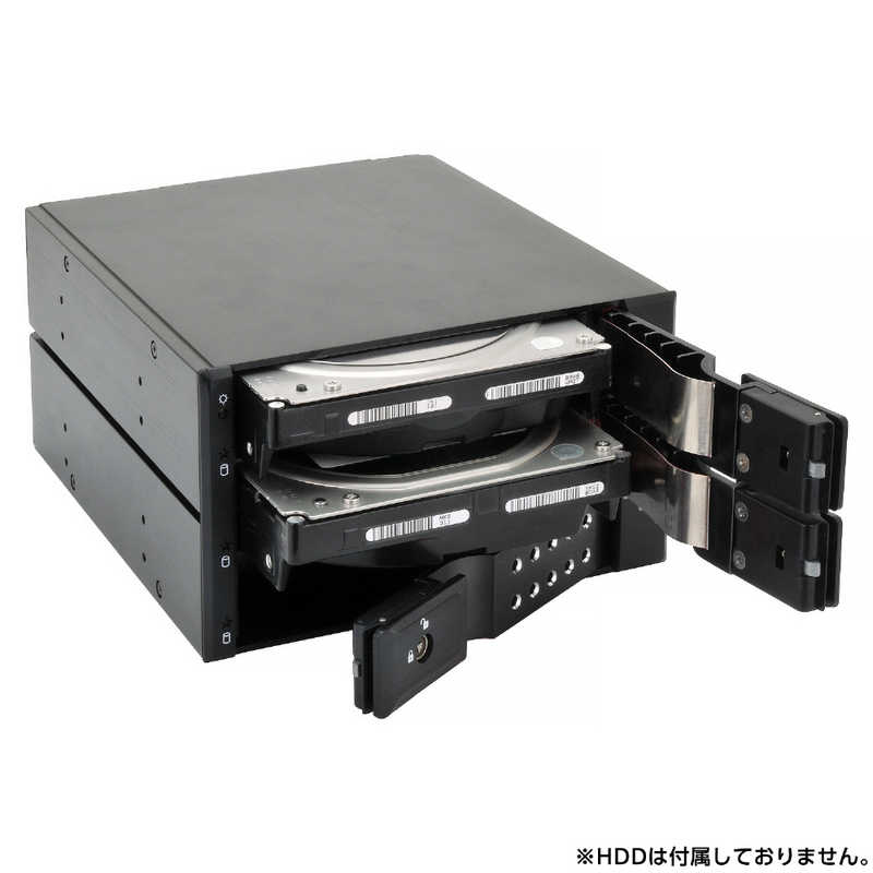 センチュリー センチュリー SATA 3.5インチHDD×3台搭載可能 HDDマウントラック iStarUSA BPN-DE230SS-BK2 BPN-DE230SS-BK2