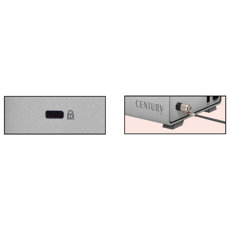 センチュリー センチュリー 独立電源スイッチ搭載 USB3.2 Gen2 3.5インチSATA×4 HDDケース 裸族 [3.5インチ対応 /SATA /4台] CRCH35U32CIS CRCH35U32CIS