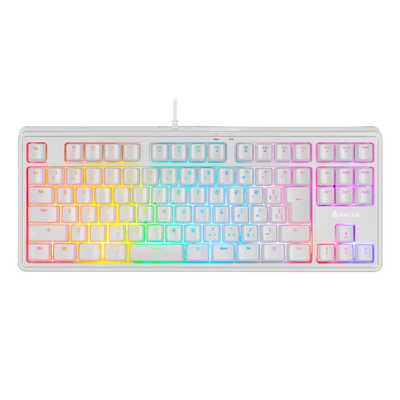 センチュリー メンブレンゲーミングキーボードTKL ホワイト RACEN