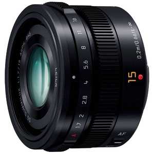 パナソニック　Panasonic カメラレンズ ［マイクロフォーサーズ /単焦点レンズ］ ブラック LEICA DG SUMMILUX 15mm/F1.7 ASPH. H-X015-K