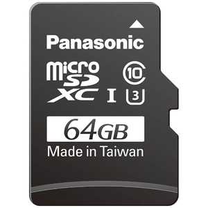 パナソニック　Panasonic microSDXCメモリｰカｰド UHS-I/UHSスピｰドクラス3対応(SDXC変換アダプタ付き) ｢Class10対応/64GB｣ RP-SMGB64GJK