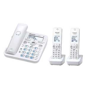 パナソニック　Panasonic 電話機 [子機2台/コードレス] RU・RU・RU（ル・ル・ル） ホワイト VE-GZ50DW-W