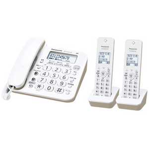 パナソニック　Panasonic 電話機 [子機2台/コードレス] RU・RU・RU（ル・ル・ル） ホワイト VE-GZ20DW