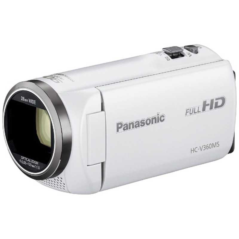 パナソニック Panasonic 激安人気新品 限定製作 SD対応 16GBメモリー内蔵フルハイビジョンビデオカメラ HC-V360MS-W ホワイト HC-V360MS