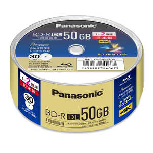 パナソニック Panasonic Panasonic 録画用BD-R DL 1-2倍速 50GB 30枚 2L30SP LMBRS50P30