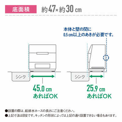 パナソニック Panasonic 食器洗い乾燥機｢プチ食洗｣(3人用・食器点数18  