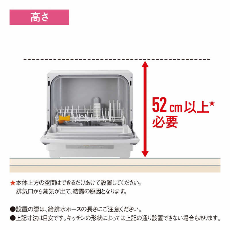 パナソニック　Panasonic パナソニック　Panasonic 食器洗い乾燥機｢プチ食洗｣(3人用･食器点数18点) NP-TCR4-W (ホワイト) NP-TCR4-W (ホワイト)