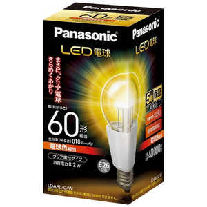 パナソニック Panasonic Panasonic LED電球 クリア [E26/電球色/60W相当/一般電球形] E26/L/60W LDA8LCW