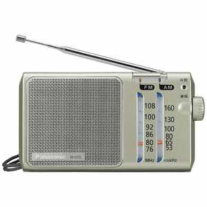 ＜コジマ＞ パナソニック Panasonic (ワイドFM対応)FM/AM 携帯ラジオ シルバー RFU155S