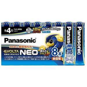 パナソニック　Panasonic 単4形8本 アルカリ乾電池 エボルタネオ LR03NJ/8SW