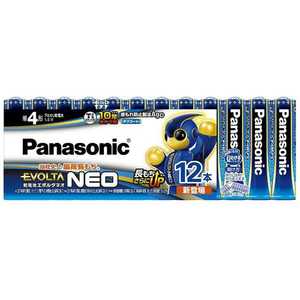 パナソニック　Panasonic 単4形12本 アルカリ乾電池 エボルタネオ LR03NJ/12SW