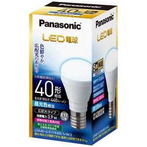 パナソニック Panasonic Panasonic LED電球 小形電球形 ホワイト [E17/昼光色/40W相当/一般電球形] E17/D/40W LDA4DGE17K40ESW2