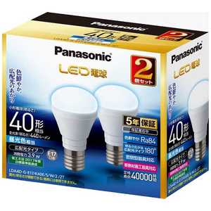 パナソニック Panasonic Panasonic LED電球 小形電球形 ホワイト [E17/昼光色/2個/40W相当/一般電球形] E17/D/40W LDA4DGE17K40ESW22T