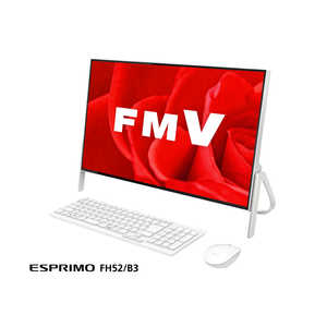 富士通　FUJITSU デスクトップパソコン　ホワイト FMVF52B3W2