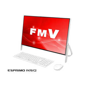 富士通　FUJITSU デスクトップパソコン　ホワイト FMVF70C2W