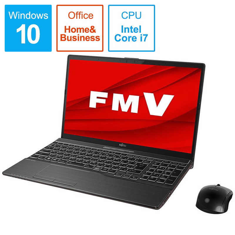 富士通　FUJITSU 富士通　FUJITSU ノートパソコン LIFEBOOK(ライフブック)AH-X/D3[15.6型/intel Core i7/SSD:1TB/メモリ:8GB/2019年10月モデル] FMVAXD3B ブライトブラック FMVAXD3B ブライトブラック