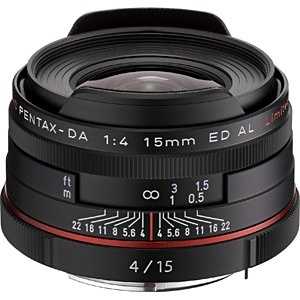 ペンタックス カメラレンズ  HD DA15mm F4 ED AL Limited ブラック