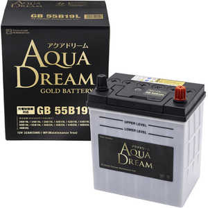 AQUADREAM GB 55B19L �񻺼� ����������б��Хåƥ꡼ GOLD BATTERY (��ʸߴ�/40B19L/42B19L/50B19L/55B19L) ���ƥʥ󥹥ե꡼������ GB55B19L
